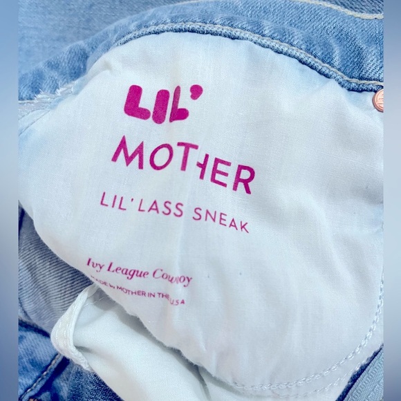 MOTHER Light Blue Wide Leg Flare Jeans - Picture 9 of 10